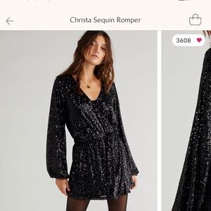 Christa sequin romper free people size large